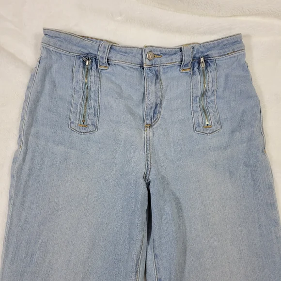 Pilcro and The Letterpress Anthropologie Wide Leg Belted Palazzo Jeans size 31 - Picture 5 of 12